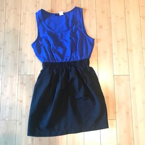 blue and black dress